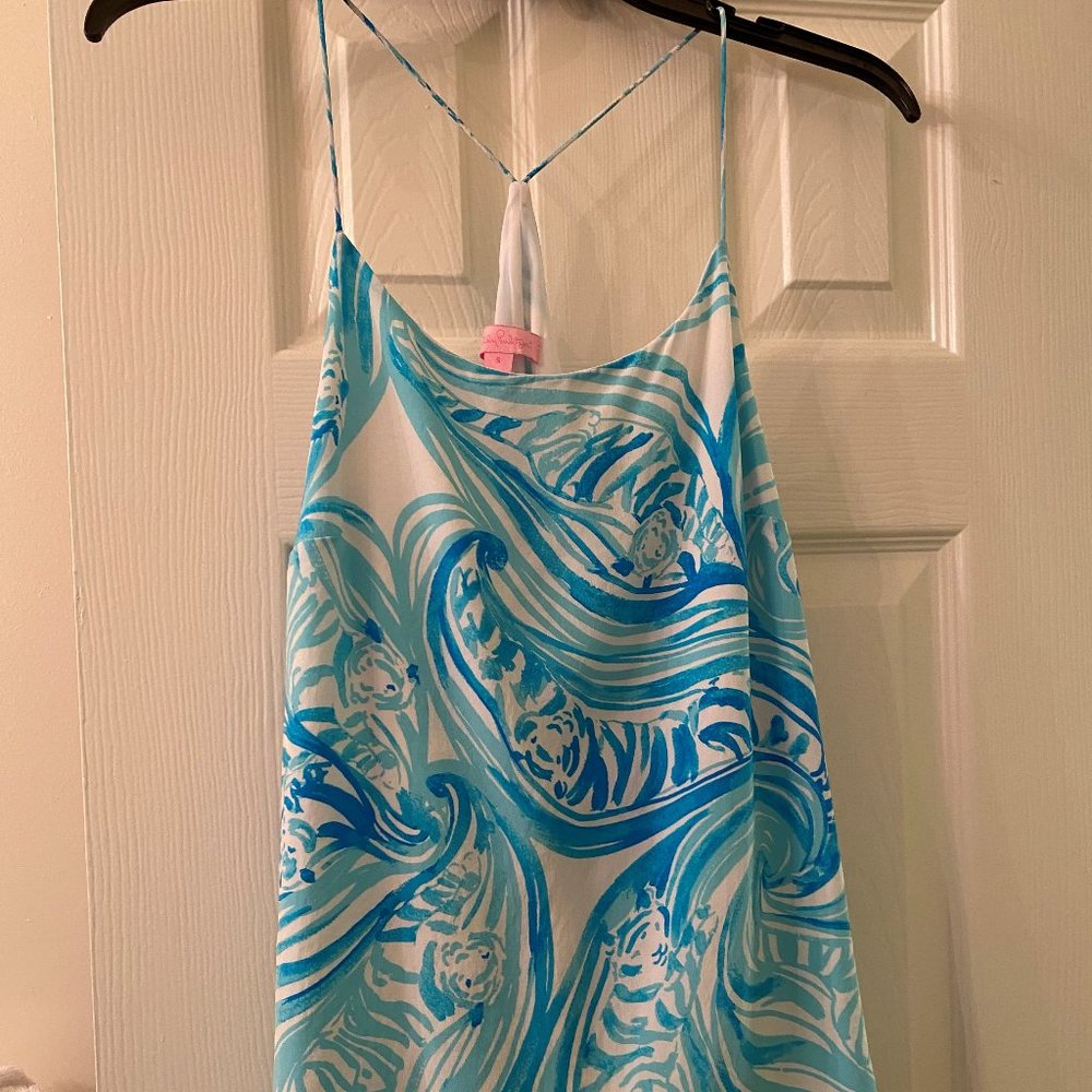 Lilly Pulitzer Blue Tiger Swirl Camisole